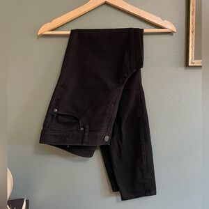 LOFT Black Sateen Skinny Jeans